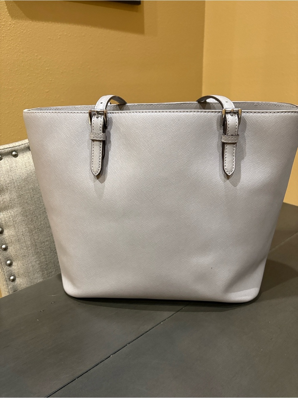 Michael Kors Silver Metallic Front-Pocket Tote - Picture 2 of 7